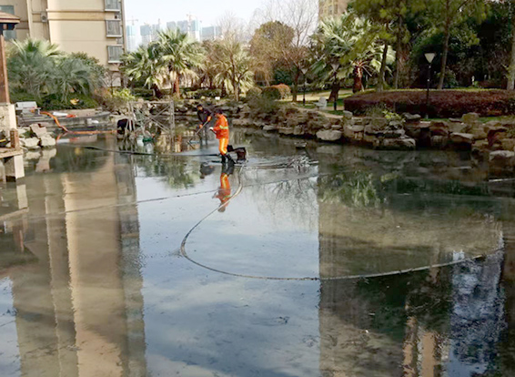 枣强景观池淤泥清理